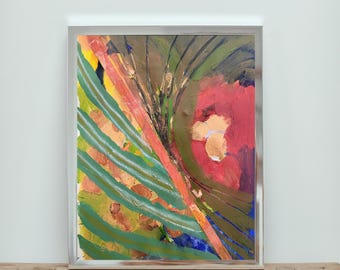 Abstract Floral Art Print: Modern Nature Colors, Contemporary Wall Decor