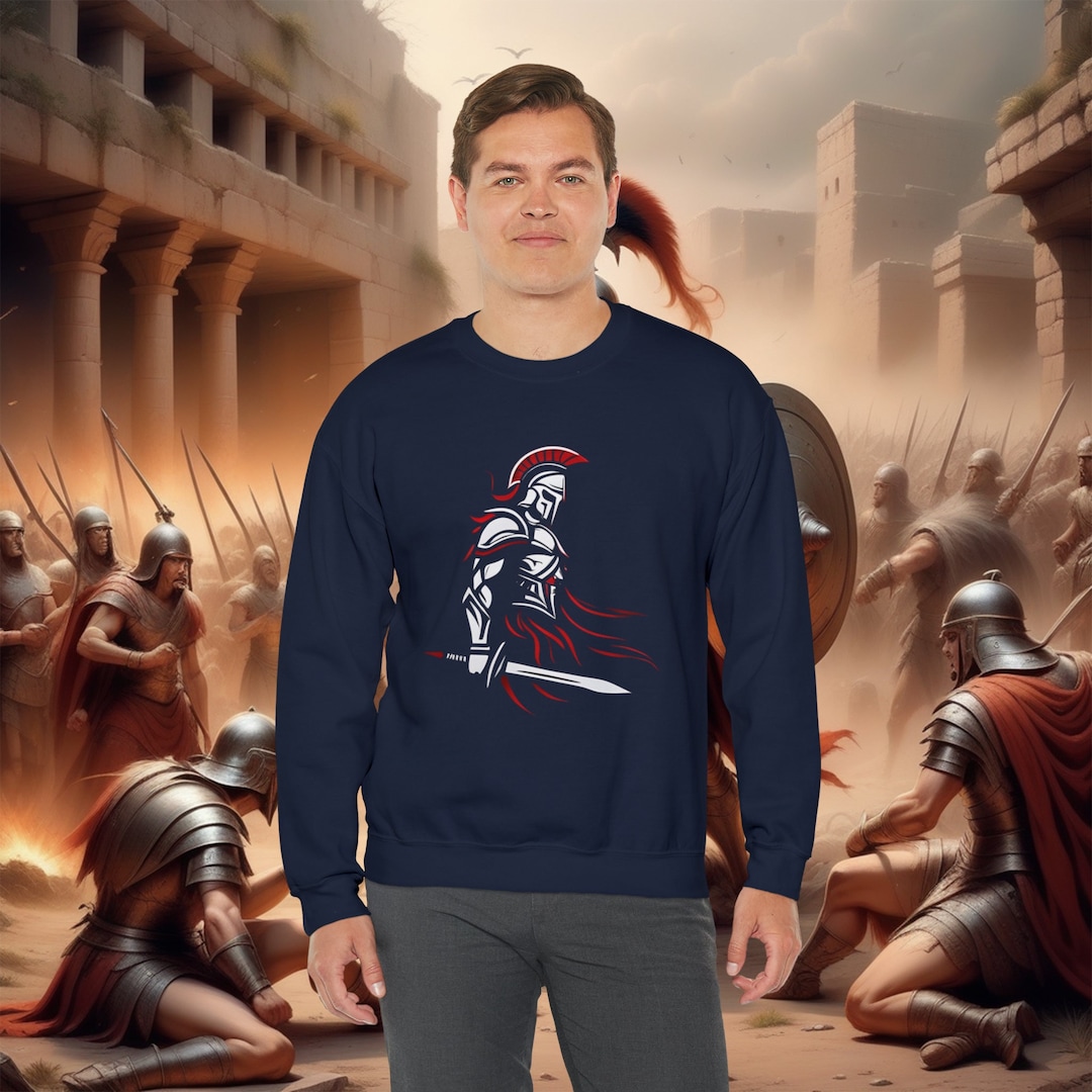 Spartan Warrior Sweatshirt Historical Design Spartan Warrior Clothing