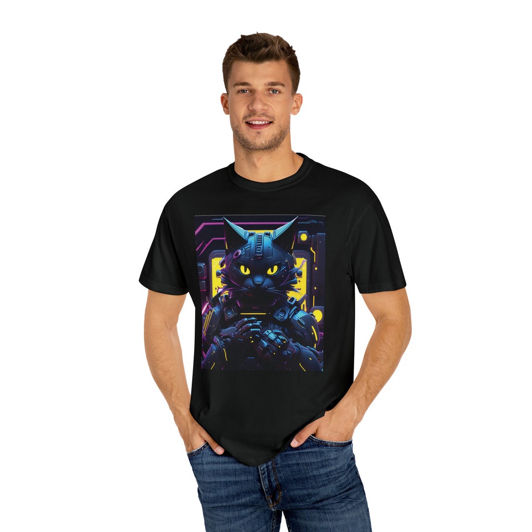 Android Cat T-shirt | Cyberpunk Robot, Unisex Cotton Tee - Etsy