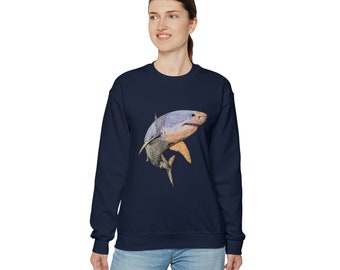 Hai Sweatshirt |Süßes Hai Sweatshirt | Sweatshirt mit Rundhalsausschnitt | Hai Liebhaber Geschenk |Ocean Lover Shirt | Lustiges Hai Shirt | Unisex Hai Shirt