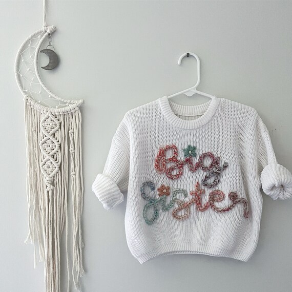 PERSONALIZED EMBROIDERED SWEATER - Custom Baby Name Sweater