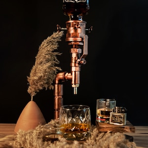 Anniversary gift for him, Bar Decor, Husband Birthday Gift,  Wedding, Liquor alcohol whiskey Wine dispenser, Man Cave