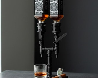 Bourbon Gift for Men , Whiskey Drink Dispenser, Man Cave Gift