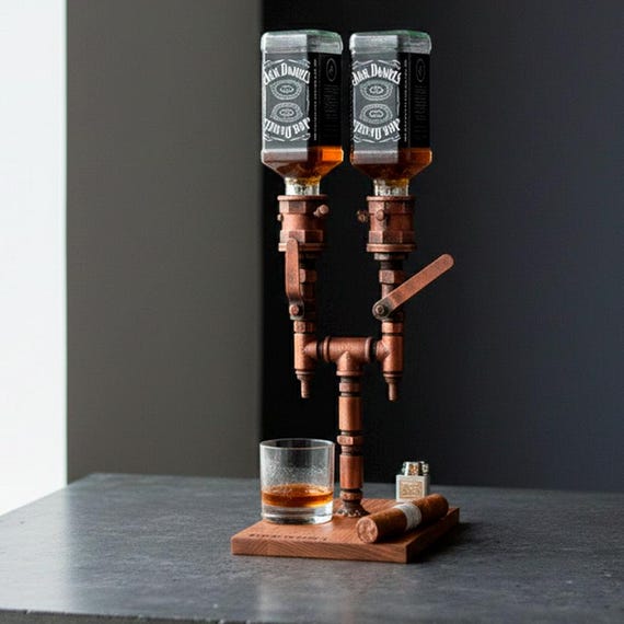Unique Man Cave Whiskey Dispenser, Home Bar Dispenser, Bourbon Liquor Fountain