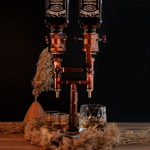 Whiskey bourbon Dispenser, Anniversary Day, Husband Birthday Gift,  Liquor alcohol  Wine, Father Dad Present, Home Basement Bar, Men Cave