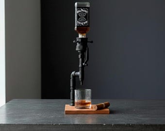 Steampunk Whiskey Dispenser – Personalized Liquor Fountain, Man Cave Bar Decor