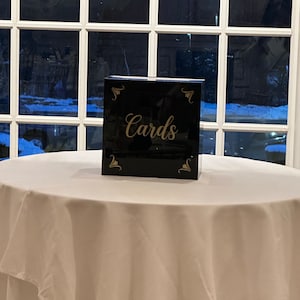 Kartenbox aus Acryl mit Schlitz, 27,5 cm | Babyparty, Hochzeit, Geburtstag, Party, Sweet 16, Willkommen, Empfang, Geld, Abschlussfeier, Groß