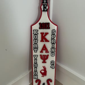 Handcrafted Custom Greek Paddle | Name, Decoration, Sorority Fraternity, Keepsake, Personalized, Gift, Wood, Wooden, 24 inch