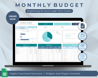 50-30-20 Budget Spreadsheet | Customizable Google Sheets (Digital Download)