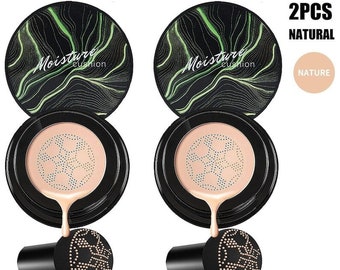 2-PACK | Air Cushion BB Cream Foundation | Natural Concealer + Foundation | Hydrating Touch Up That Conceals and Smooths | Free Shipping