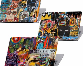 Urban Mac Book Case Painting Laptop Cover, Basquiat Hard Bumper, Impresión abstracta para MacBook M2 M1 Pro, Air 13 14 16 pulgadas
