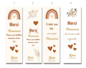 regalo para niñera marcador personalizado, regalo de niñera personalizado, regalo de niñera personalizado original