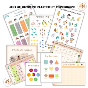 Juegos personalizados para profesores, carteles educativos personalizados, carteles plastificados, juegos escolares, juegos para profesores, juegos educativos
