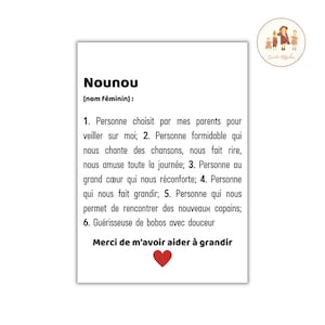 personalized thank you nanny poster, poster for nanny, nanny gift, nanny definition poster