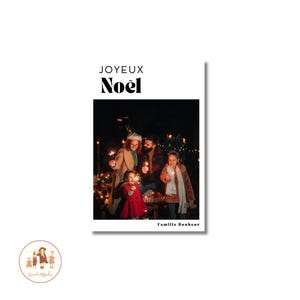 Cartolina di Natale con foto, cartolina di Natale minimalista, cartolina fotografica di Buon Natale, cartolina personalizzabile, foto di famiglia, poster di famiglia natalizia