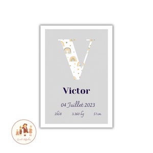 Poster decorativo per il nome del bambino, poster personalizzato per bambino, poster per bambino, bambino