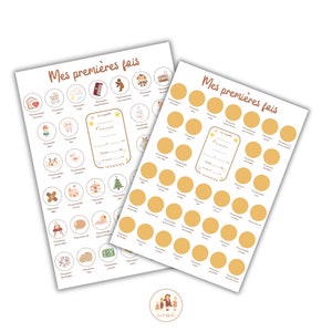 Poster le mie prime volte da grattare personalizzato, regalo nascita personalizzato, poster da grattare le prime volte del bambino