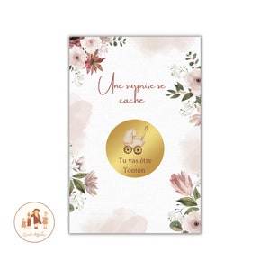 gratta e vinci padrino/madrina/zia/zio/nonno/nonna, biglietto a sorpresa, nuovo annuncio, biglietto di annuncio