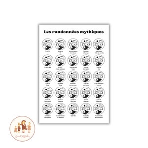 personalized scratch-off hiking poster, legendary hikes, mountain poster, hiking souvenirs, challenge