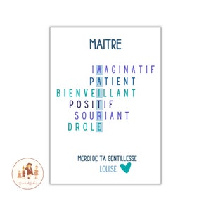 Personalisiertes Master-Scrabble-Poster, Master-Poster, Master-Geschenk