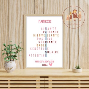 Cartel personalizado de scrabble de amante, cartel de amante, regalo para amante imagen 4