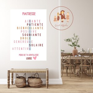 Cartel personalizado de scrabble de amante, cartel de amante, regalo para amante imagen 5