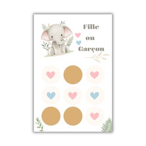 Carte à Gratter Annonce Sexe Bébé – Fille ou Garçon ? Carte à gratter gender reveal – Idée Révélation sexe bébé – Baby Shower