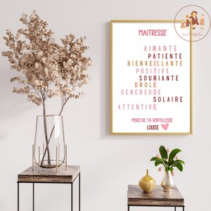Cartel personalizado de scrabble de amante, cartel de amante, regalo para amante imagen 2