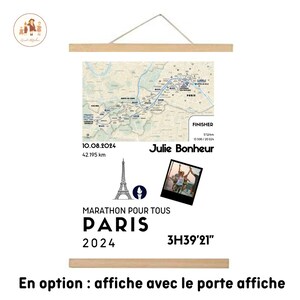 cartel de maratón para todos con foto, cartel de maratón personalizado, maratón, cartel personalizable de maratón de París imagen 7
