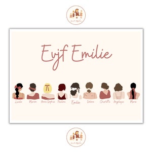 affiche EVJF personnalisable, cadeau mariée, EVJF, cadeau evjf, enterrement vie de jeune fille, bride to be, bachelorette party, affiche EVG image 5