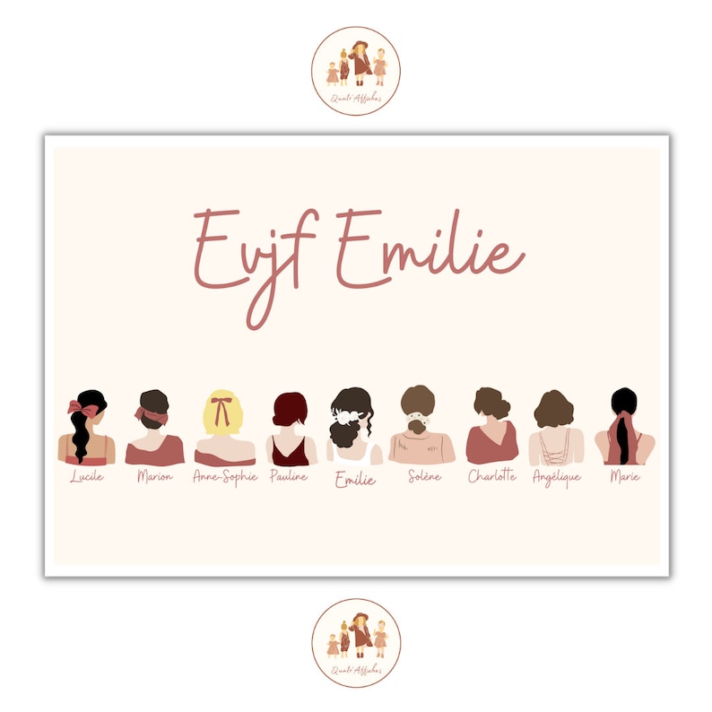 affiche EVJF personnalisable, cadeau mariée, EVJF, cadeau evjf, enterrement vie de jeune fille, bride to be, bachelorette party, affiche EVG image 5