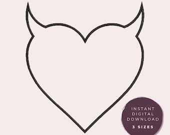 Heart Embroidery Design: Valentine's Day Machine Embroidery Pattern (Digital Download)