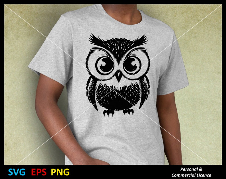 Owl Svg Clipart Eps Silhouette Cameo 4 Cut Your Own Etsy