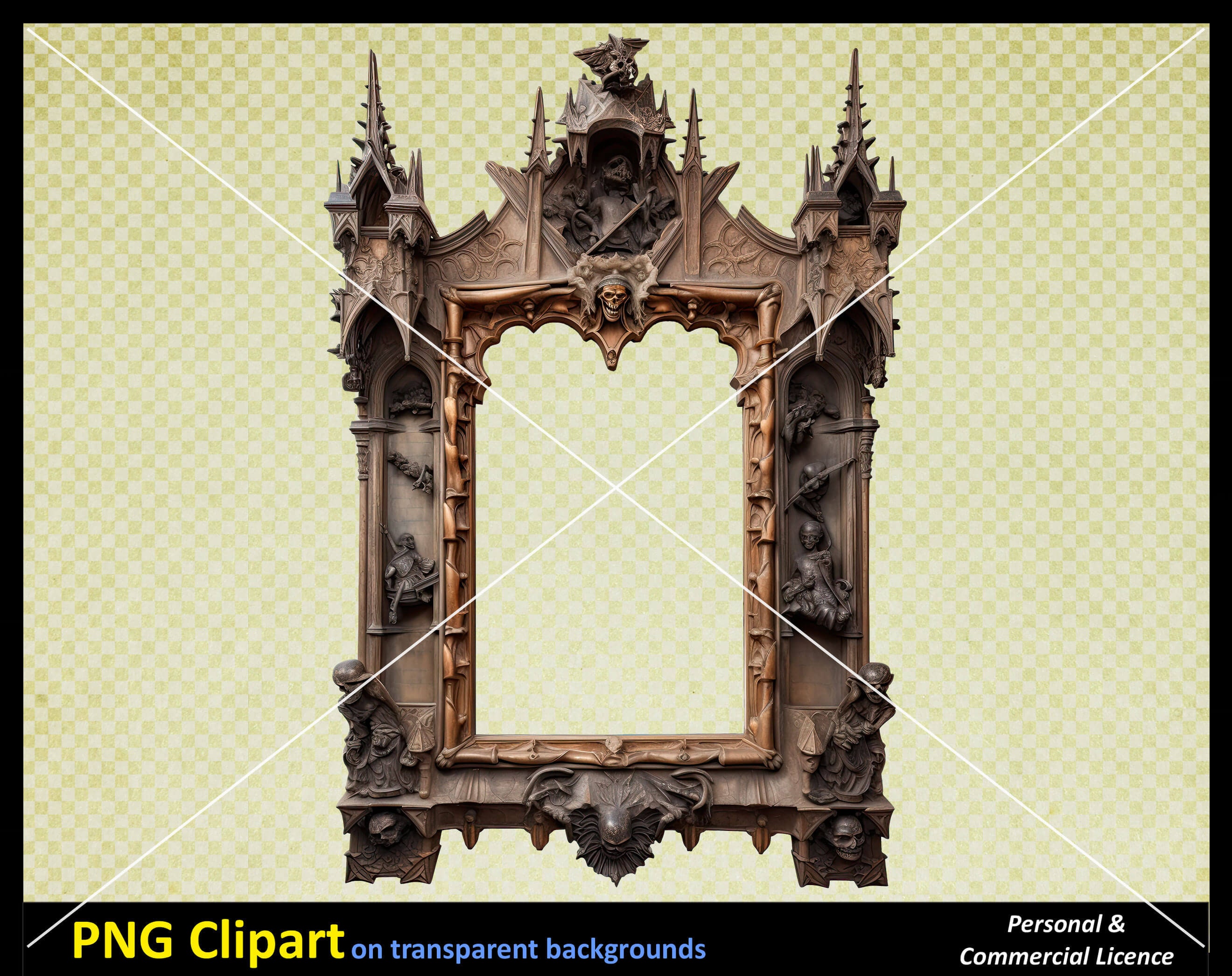 Gothic Frame Clipart Bundle Frames Picture Frame Etsy UK