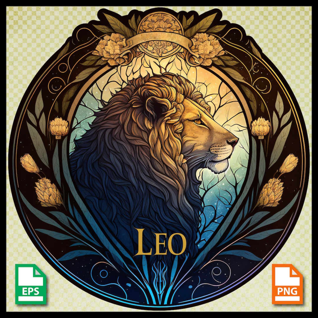 Leo Zodiac Printable Graphic, Zodiac Png, Horoscope Eps, Astrological ...