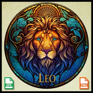 Leo Sternzeichen druckbare Grafik, Sternzeichen png, Horoskop eps, Tierkreiszeichen, Sternzeichen, eps Clipart, Silhouette Cameo, Cricut, Leo der Löwe