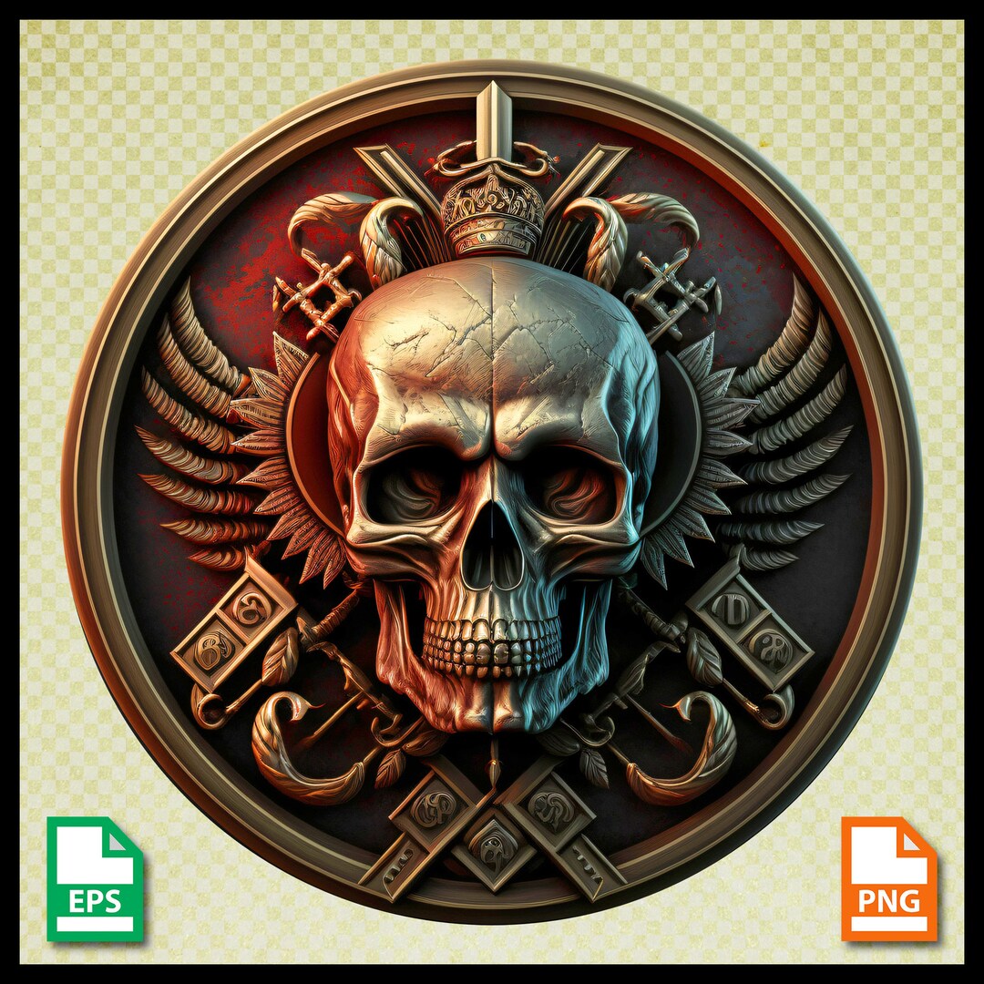 Skull Printable Digital Download, Commercial Use, Eps File, Silhouette ...