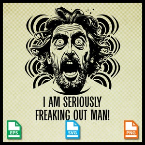 Ich bin ausflippen Mann svg, Silhouette Cameo, Cricut, lustige Männer T Shirt Design, Freak out eps, Humor eps, lustige svg, hippy svg, hippy eps