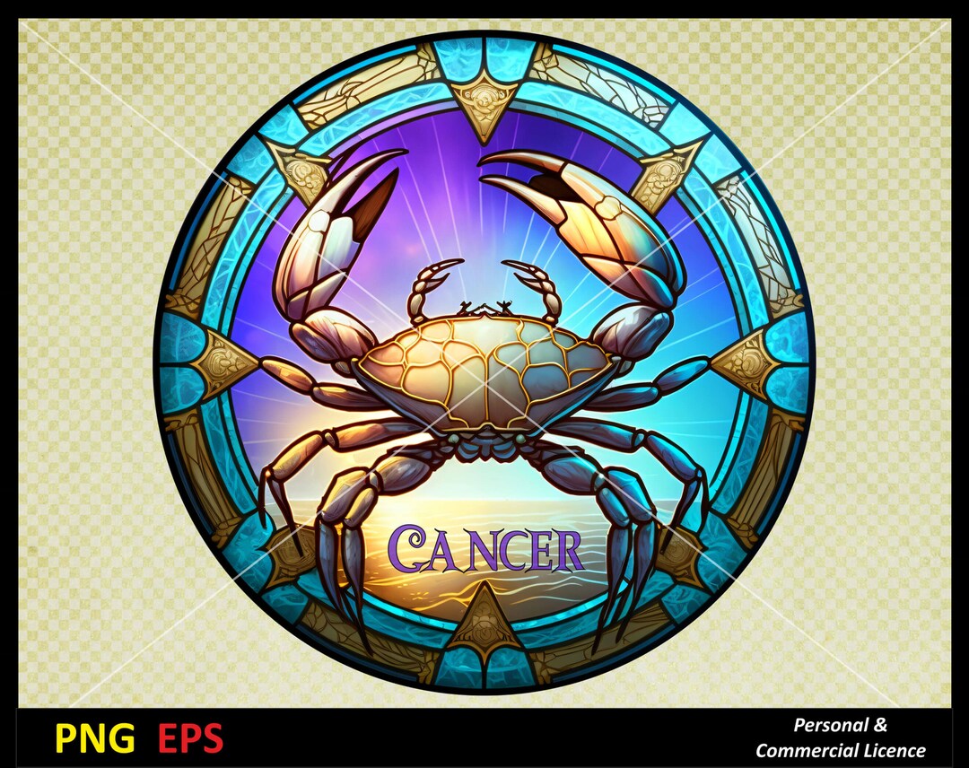 Cancer Zodiac Printable Graphic Zodiac Png Horoscope Design - Etsy