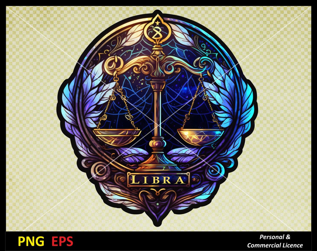 Libra Zodiac Printable Graphics Zodiac Png Horoscope Eps - Etsy