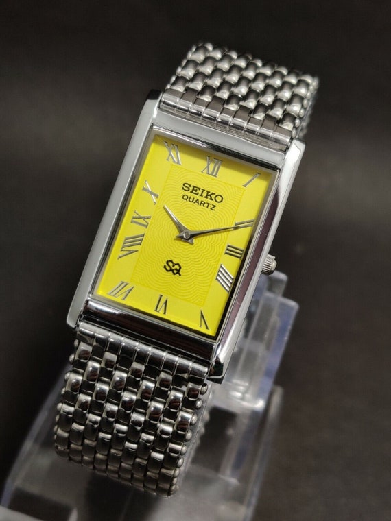 Seiko Quartz Slim Men's Wrist Watch Roman Number Dial New - Etsy