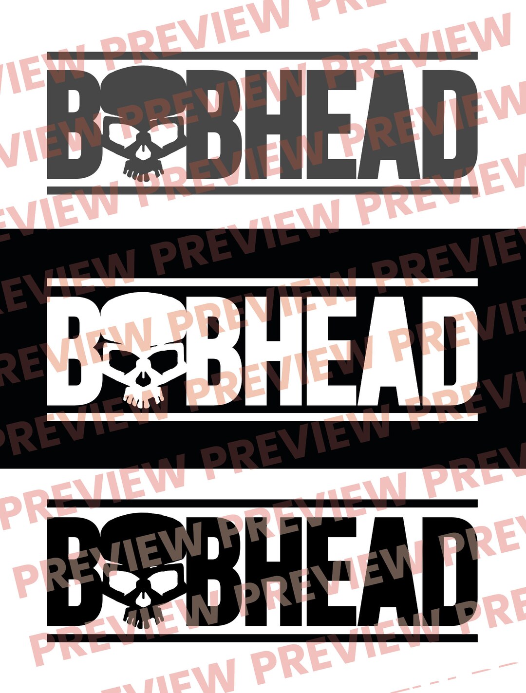 Bobber Bobhead Motorcycle Sticker Artwork High Resolution Etsy