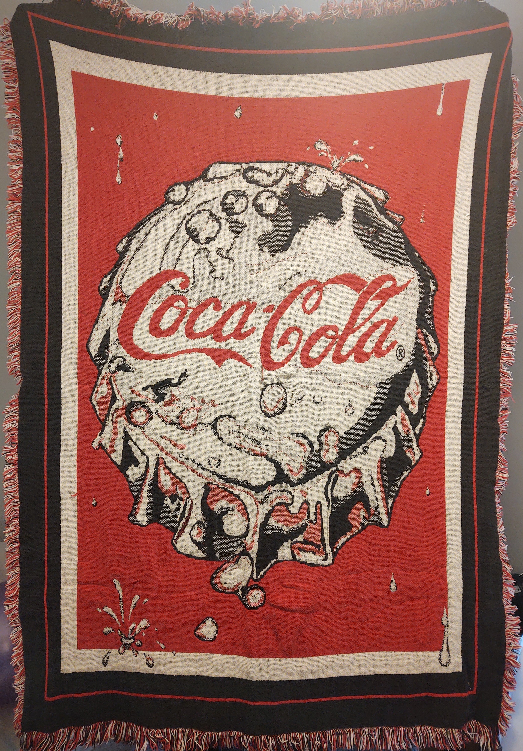 Vintage coca cola blanket hotsell