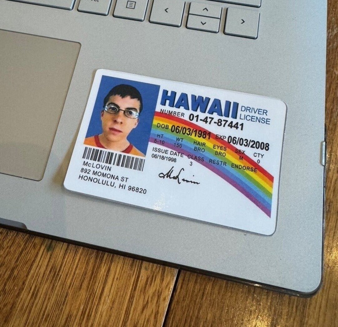 Mclovin Superbad Meme Funny Peeker Decal Sticker Weatherproof Vinyl 