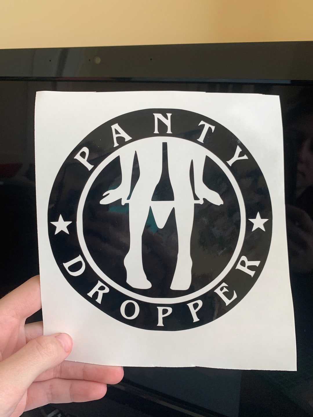Panty Dropper Decal, Weatherproof Vinyl Sticker Custom Colours, Funny