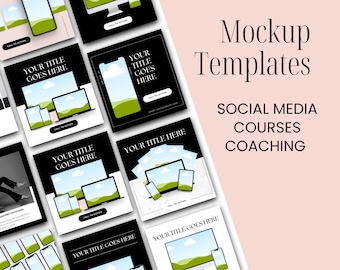 Mockup-mallar för coacher, sociala medier och kurser