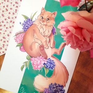Fluffy cat (Print A4)