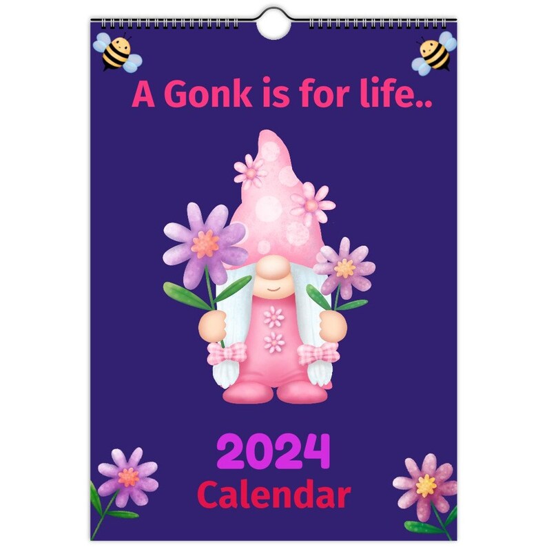 Gonk Gnome Wall Calendar Etsy UK