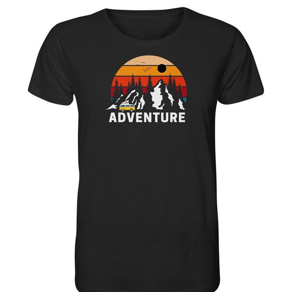 Adventure Bus - Men Organic Shirt, 100 % Bio Baumwolle