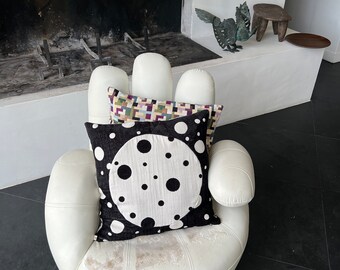 Polka dot print cushion cover